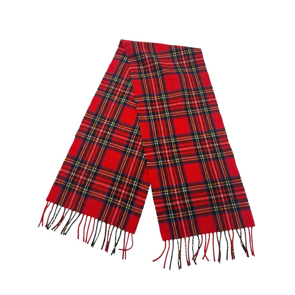 Vintage James Pringle Weavers Scotland 100% Wool Tartan Plaid Scarf 58” X 10.5
